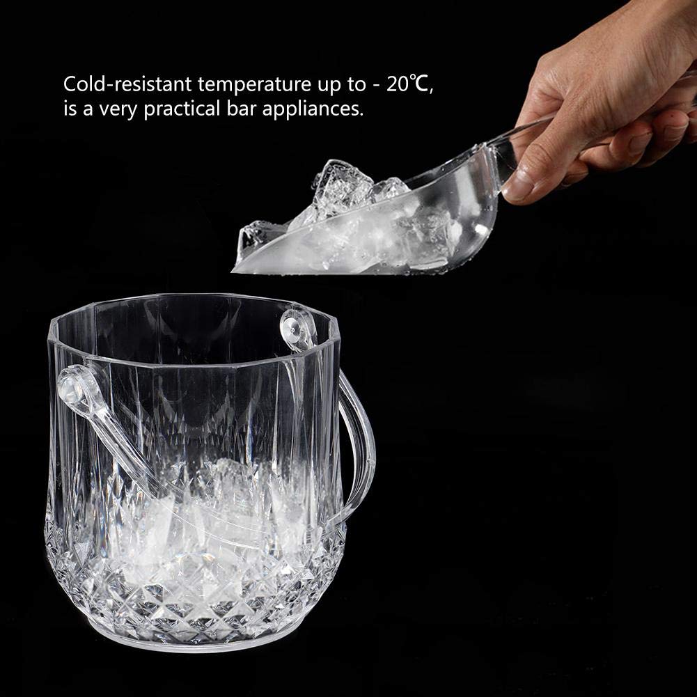 Durable Acrylic Ice Bucket - Shatterproof & Transparent Design for Bars, Restaurants, Coffee Shops - Perfect for Chilling Wine, Champagne & Beverages
