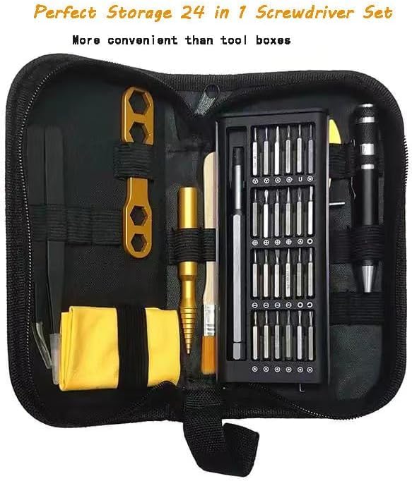 QUA'ANNYU Upgraded 24-in-1 Fishing Reel Maintenance Kit with Screwdriver - Professional Cleaning, Care & Repair Tools for Saltwater & Freshwater Fishing Gear - Perfect for Anglers & DIY Rod Maintenance