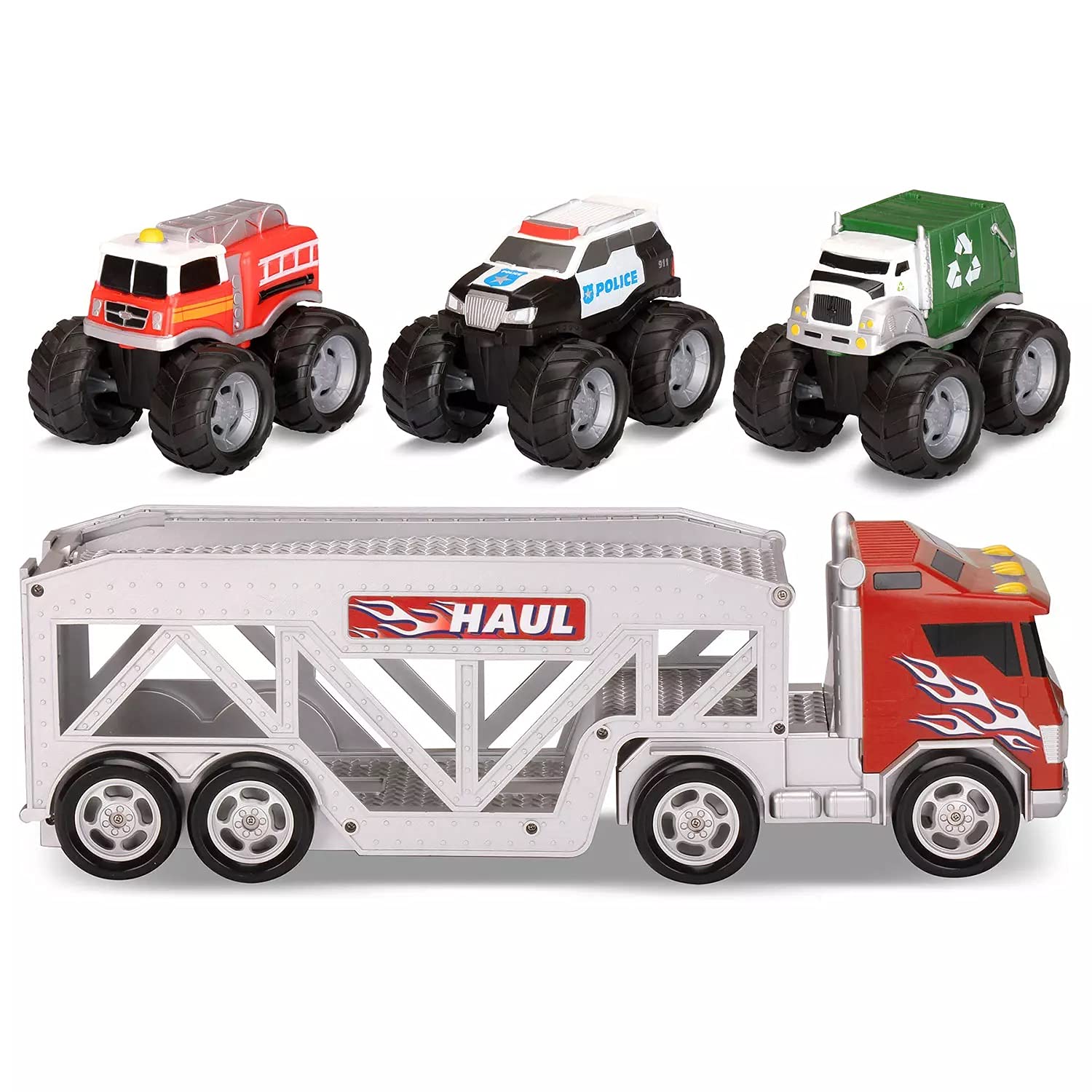 Member's Mark Soft Body Car Hauler - Red | Durable Toy Car Carrier for Kids | Perfect for Playroom, Birthday Gifts & Pretend Play