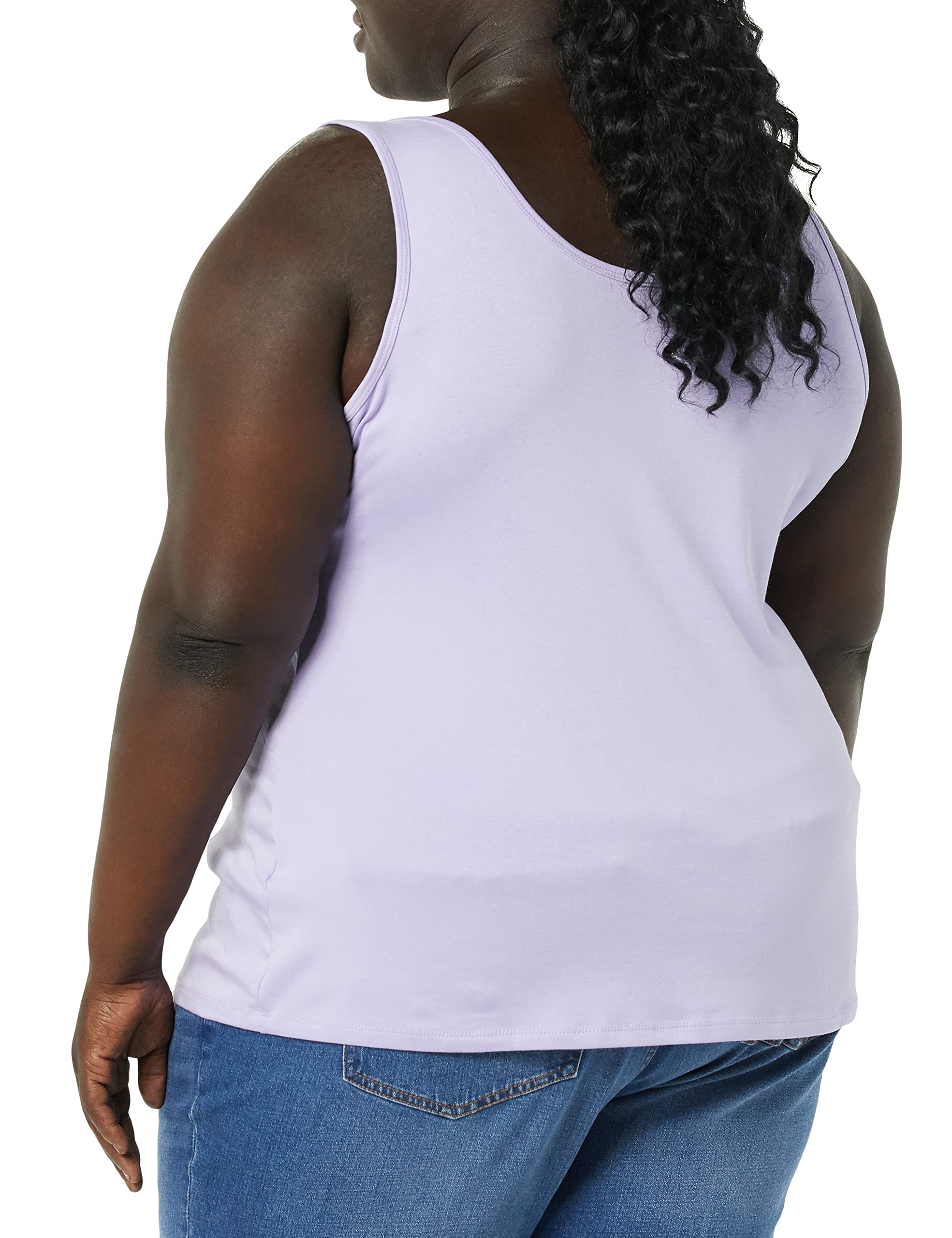 Amazon Essentials Women's Plus Size Tank Tops - 3 Pack Cotton Camisoles for Layering, Casual Wear & Summer Outfits