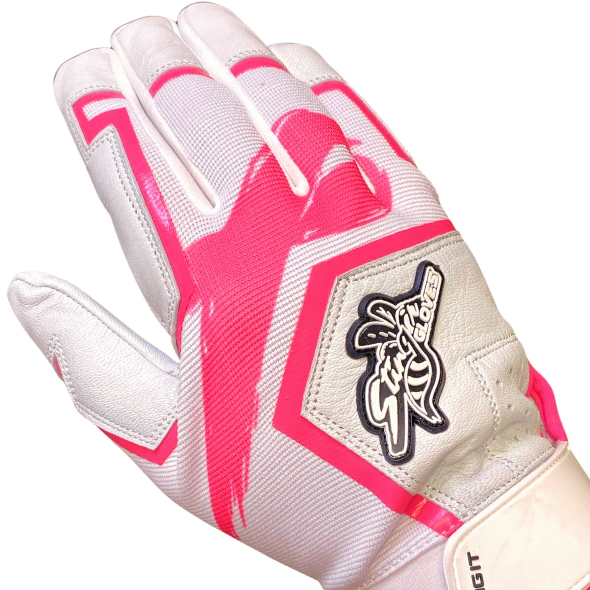 Sting Squad Pink Breast Cancer Awareness Batting Gloves - Baseball & Softball Training Gloves for Women & Girls - Perfect for Practice, Games & Fundraising Events