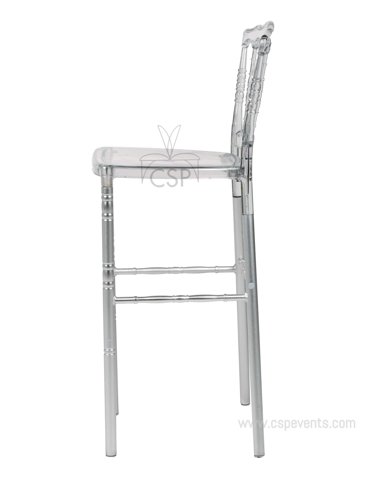 Napoleon Clear Barstool Chairs - Commercial Seating Products for Restaurants, Bars & Home Use - Durable & Stylish Bar Stools for Indoor & Outdoor Settings