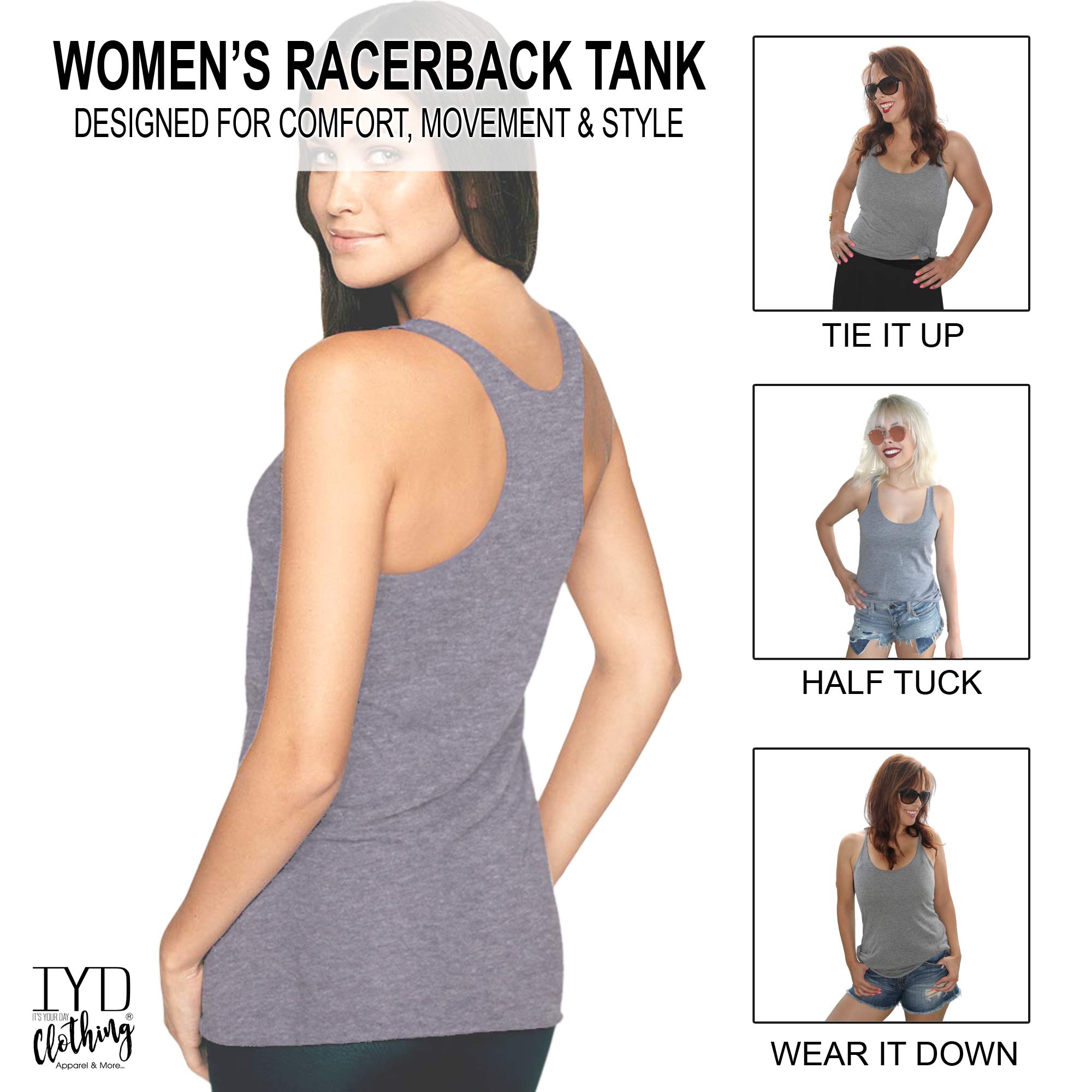 Rose Gold Bridal Party Tri-Blend Racerback Tank Top for Women - Perfect Bridesmaid Gift for Weddings, Bachelorette Parties & Girls' Night Out