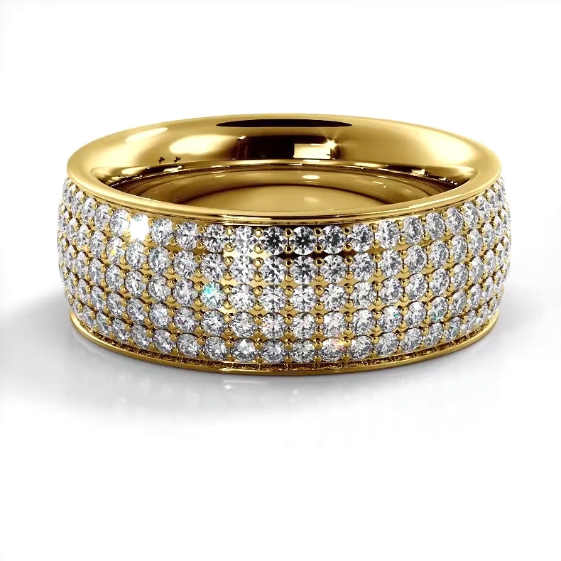 1.96 Carat Round Diamond Eternity Wedding Band - Sparkling Bridal Ring for Women, Perfect for Anniversaries & Proposals (14K White Gold)