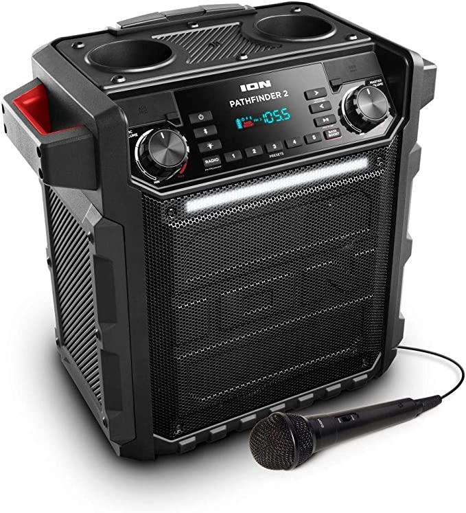 ION Pathfinder 2 Bluetooth Portable Speaker IPA105C - Wireless Outdoor Speaker for Beach, Pool Party & Camping