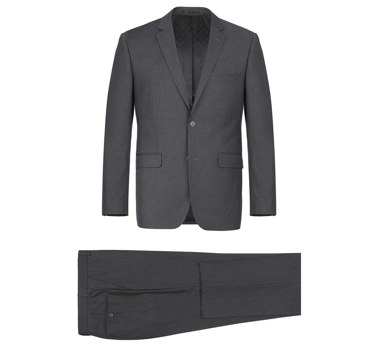 Alessandro Vitello by Renoir Classic Fit Single Breasted 2-Button Suit Set - Premium 2-Piece Men's Business Suit for Weddings, Office & Formal Events