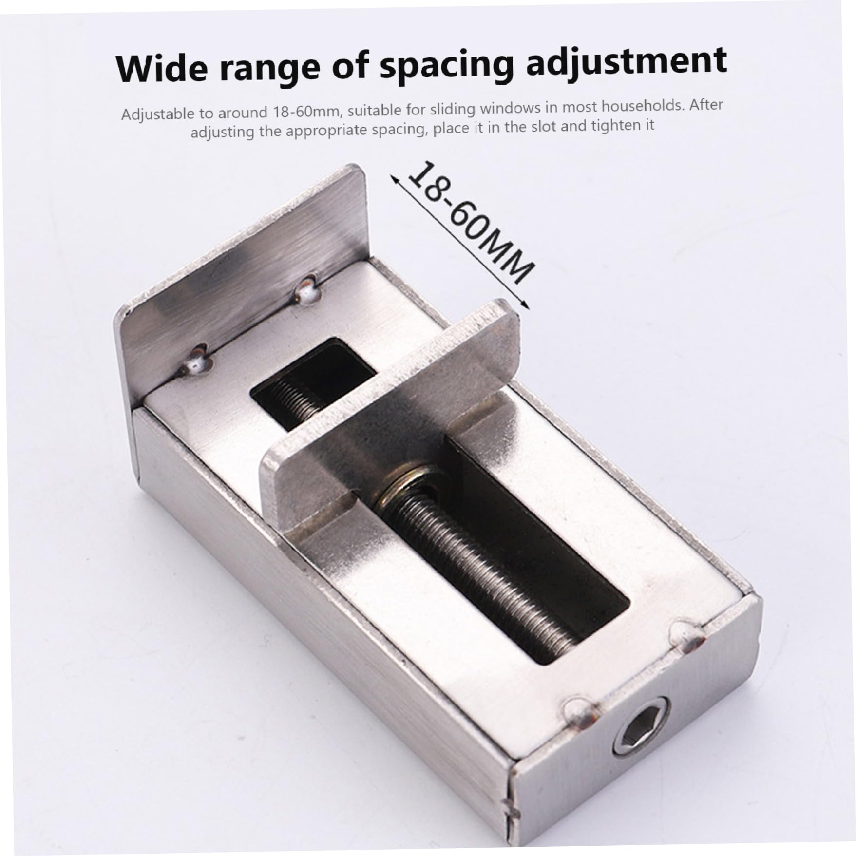 2Pcs Adjustable Window Locks for AC Units - Sliding Door & Window Safety Locks, Sturdy Window Restrictor for Enhanced Security (Ideal for Homes, Apartments & Child Safety)