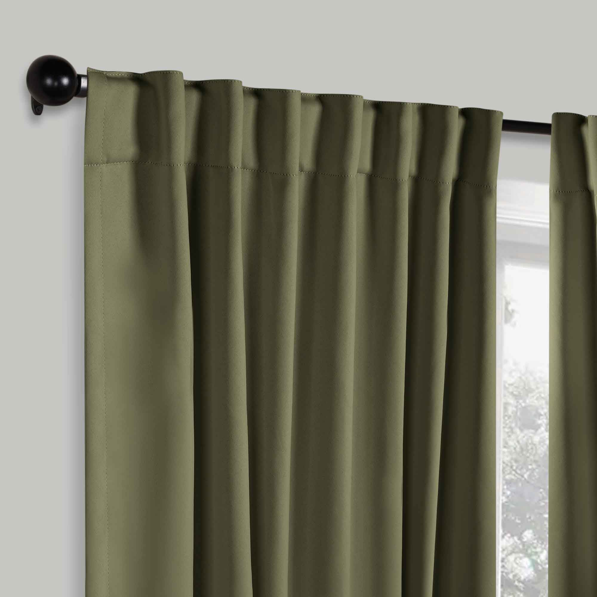 Premium Blackout Curtains for Bedroom - Solid Room Darkening Window Drapes with Back Tabs (Set of 2 Panels) - Perfect for Home Theater, Nursery & Light Sleepers