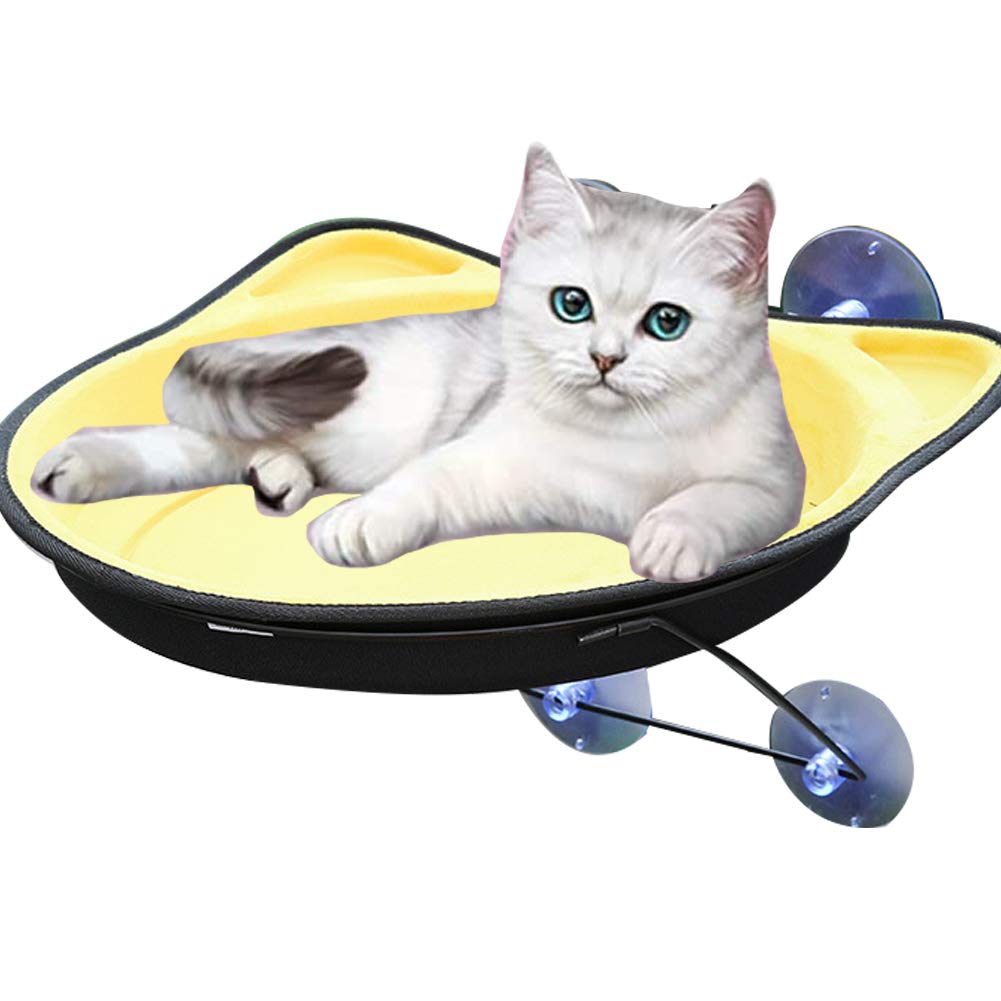 Premium Cat Window Hammock Bed - 360° Sunbathing Perch with Strong Suction Cups, Holds Up to 33 lbs - Space-Saving Hanging Cat Nest for Kitties - Perfect Sunny Window Seat for Relaxation & Bird Watching