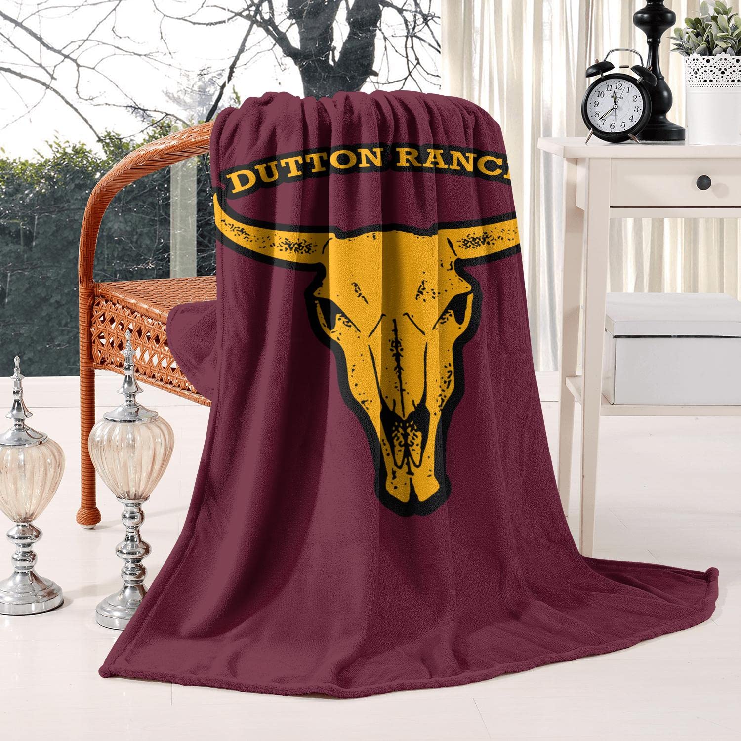 Yellow Flannel Yellowstone Dutton Ranch Throw Blanket - Soft Cozy Plaid Blanket for Couch, Bed & Outdoor - Perfect for Camping, Movie Nights & Winter Warmth