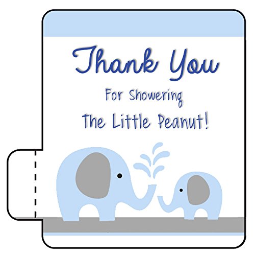 12 Pack Elephant-Themed Baby Shower Lip Balms - Blue Elephant Baby Shower Party Favors for Boys - Perfect for Gender Reveals & Newborn Celebrations