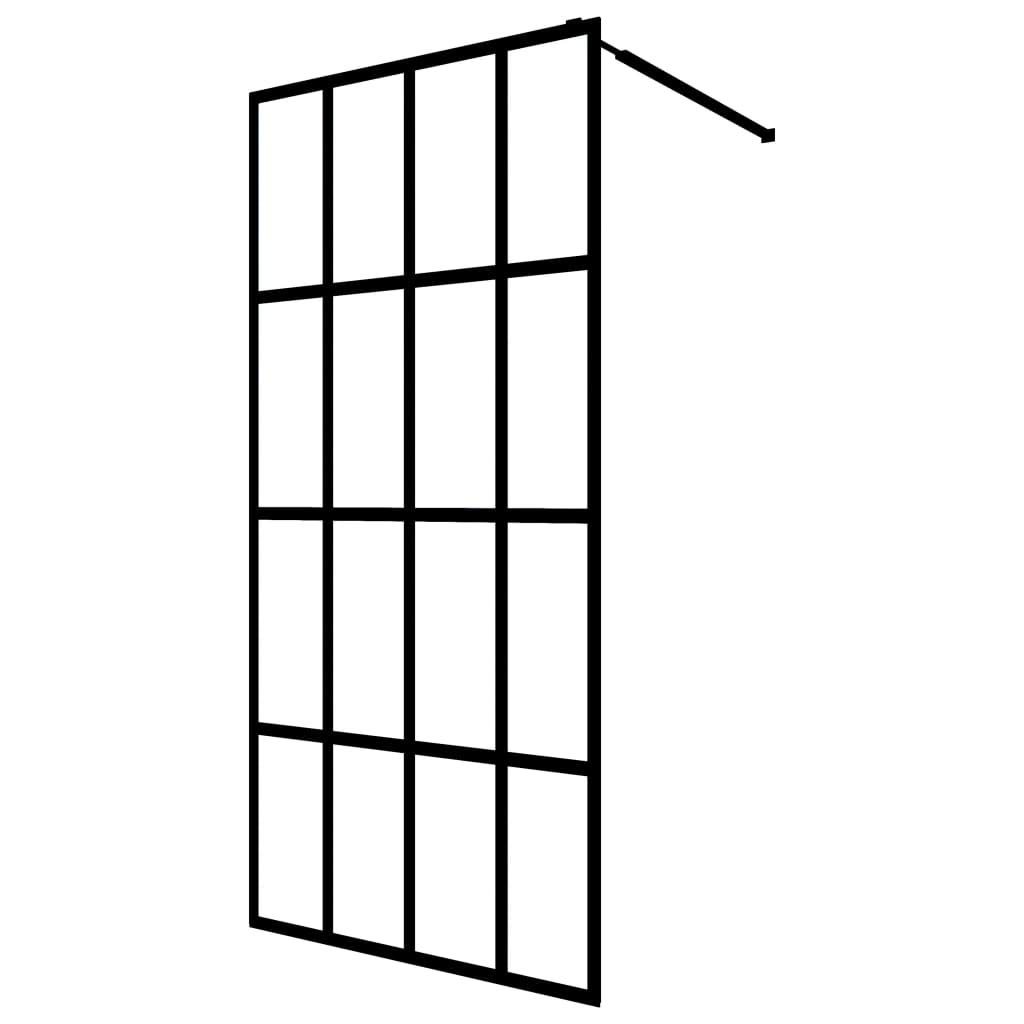 FAMIROSA 35.4x76.8 Inch Modern Walk-in Shower Door - Single Panel Tempered ESG Glass with Aluminum Frame - Bathroom Shower Screen Partition for Spa-Like Luxury & Space Saving Design - Perfect for Small Bathrooms & Master Suites