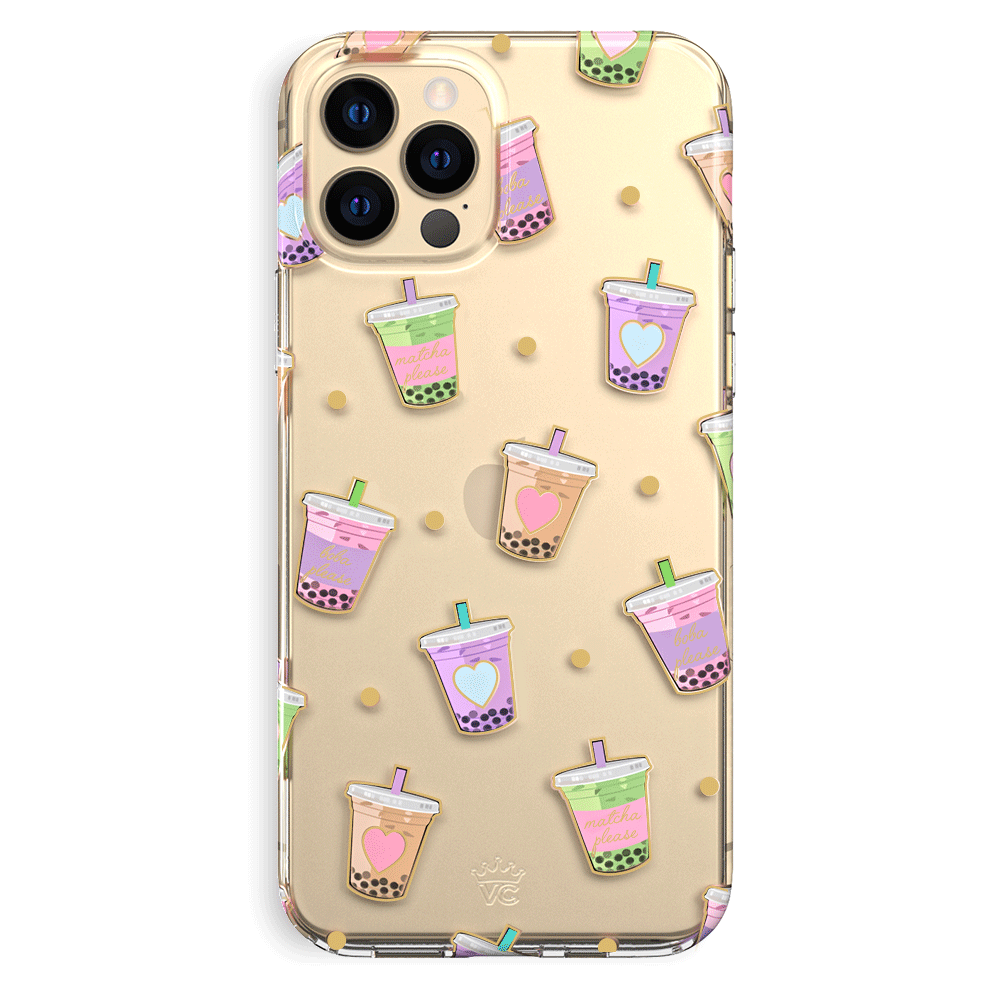 Premium Matcha Green Clear iPhone Case - Slim Protective Cover for iPhone 12/13/14/15 Pro Max - Eco-Friendly Scratch Resistant Phone Case for Daily Use, Work & Travel