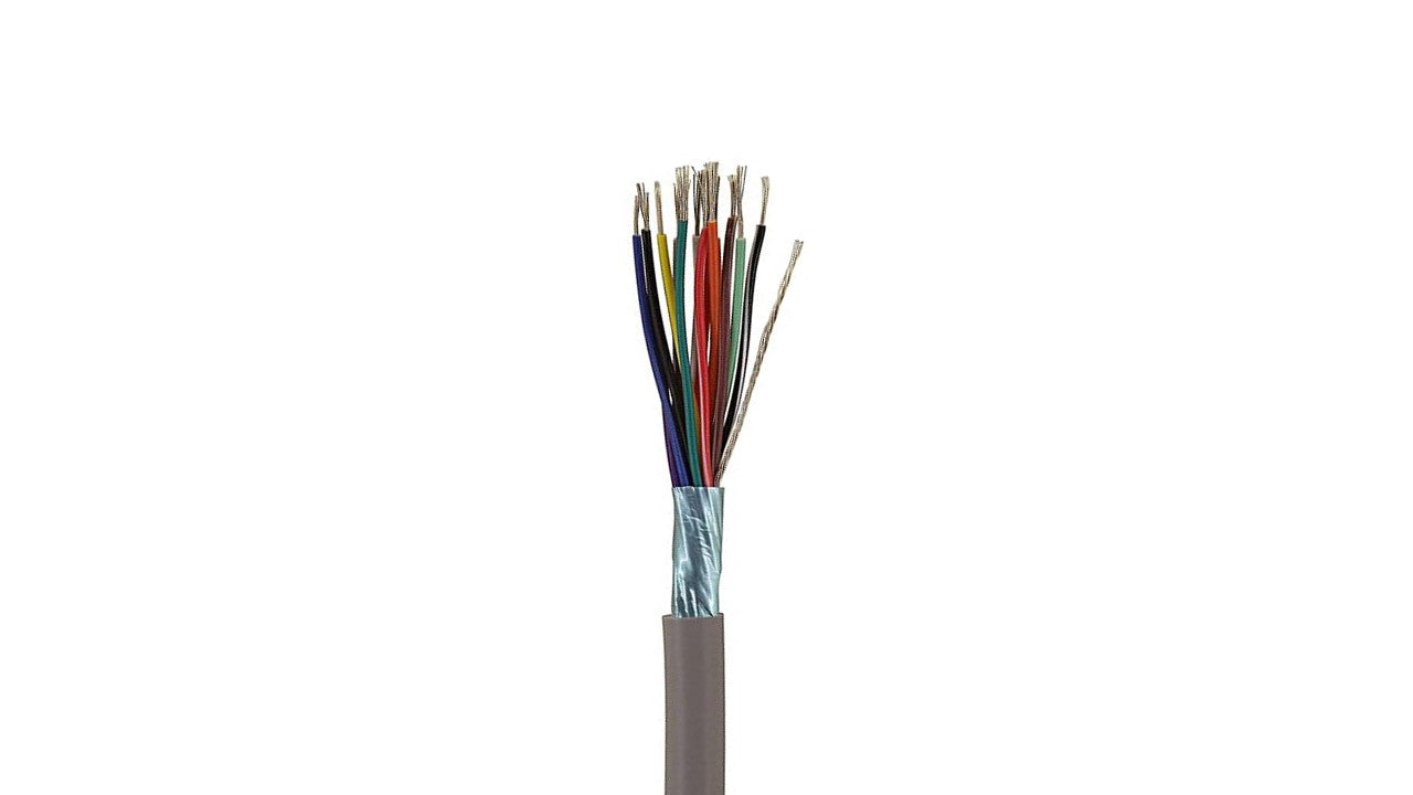 15 Conductor 26AWG Gray or Black Computer Cable 1000ft - High-Speed Data Transfer for Networking, CCTV, and Industrial Automation