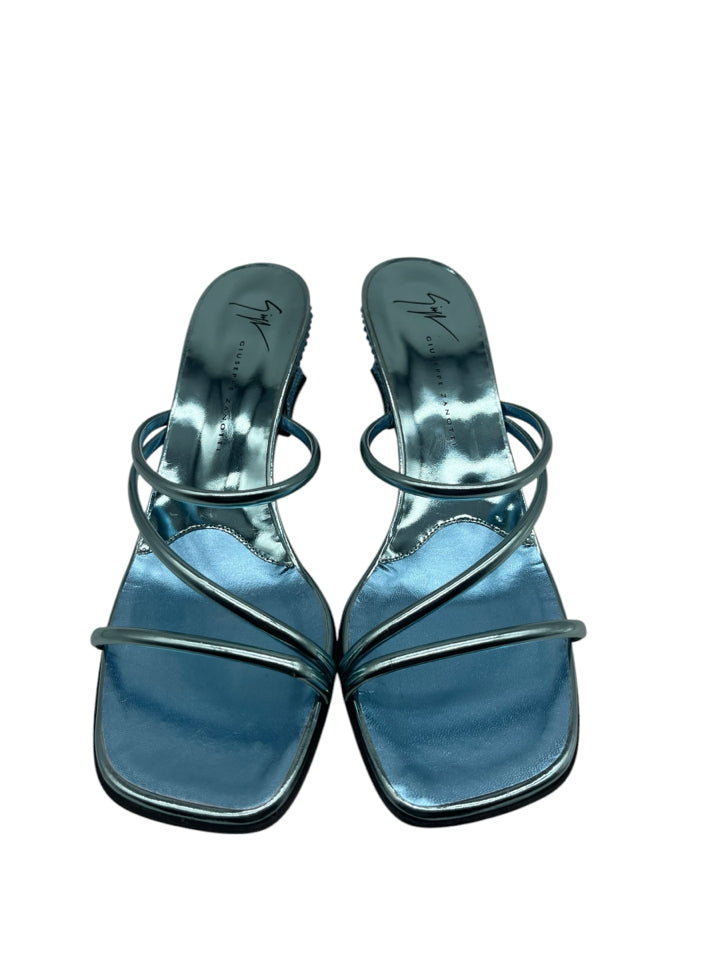 Giuseppe Zanotti Blue Twingo 45 Mule Women's Shoes Size 38 (US 8) - Comfortable Slip-On Loafers for Casual Outings & Office Wear