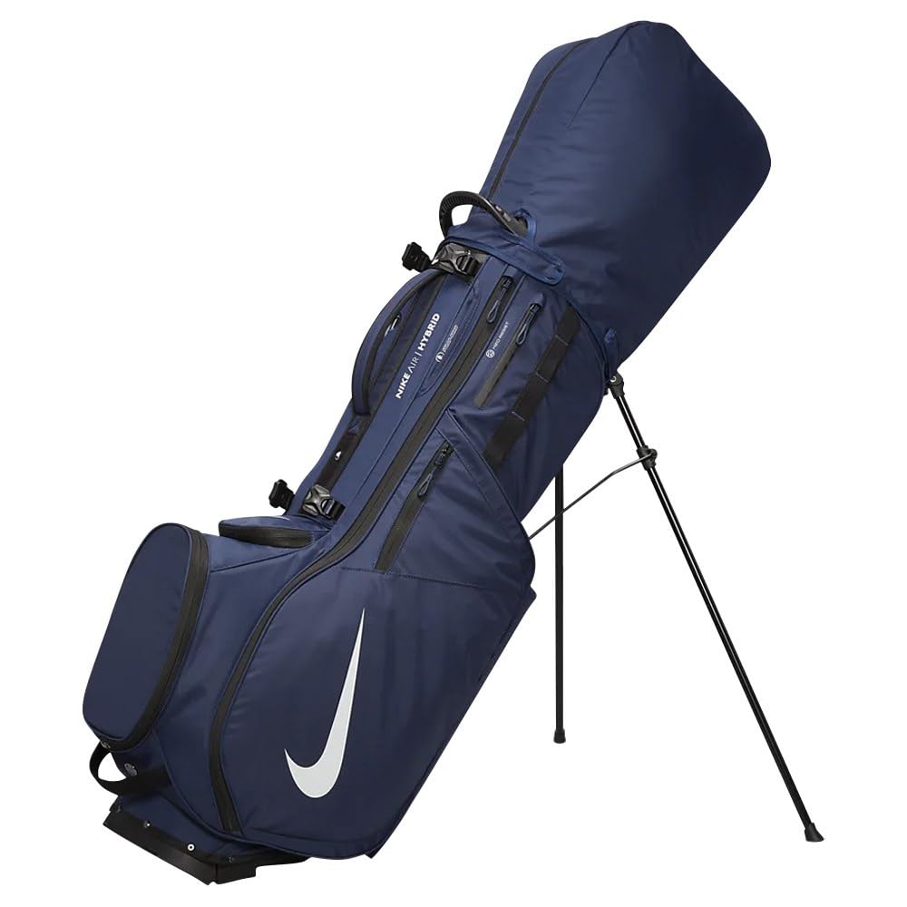 Nike Air Hybrid 2 Golf Stand Bag - Lightweight Waterproof Golf Bag with 5-Way Divider (Midnight Navy/White) | Perfect for Golfers, Tournaments & Practice Rounds