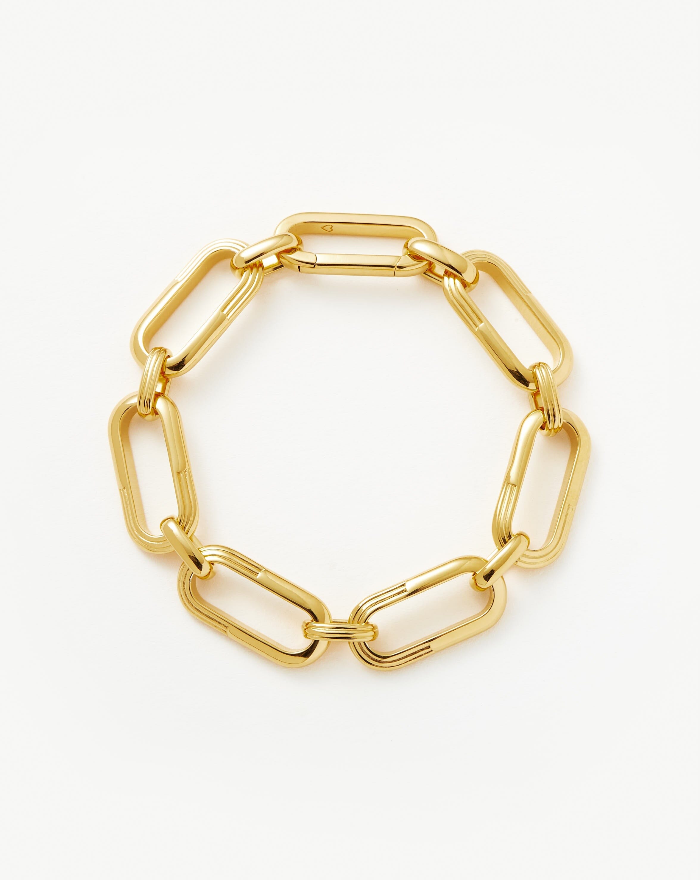 Zenyu Link Chunky Chain Bracelet for Women - 18k Gold Plated Adjustable Bangle | Elegant Layering Jewelry for Daily Wear, Parties & Gifts