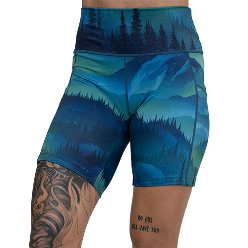 Men's & Women's Aurora Borealis Print Shorts - Trendy Casual Summer Shorts for Beach, Gym, and Outdoor Activities
