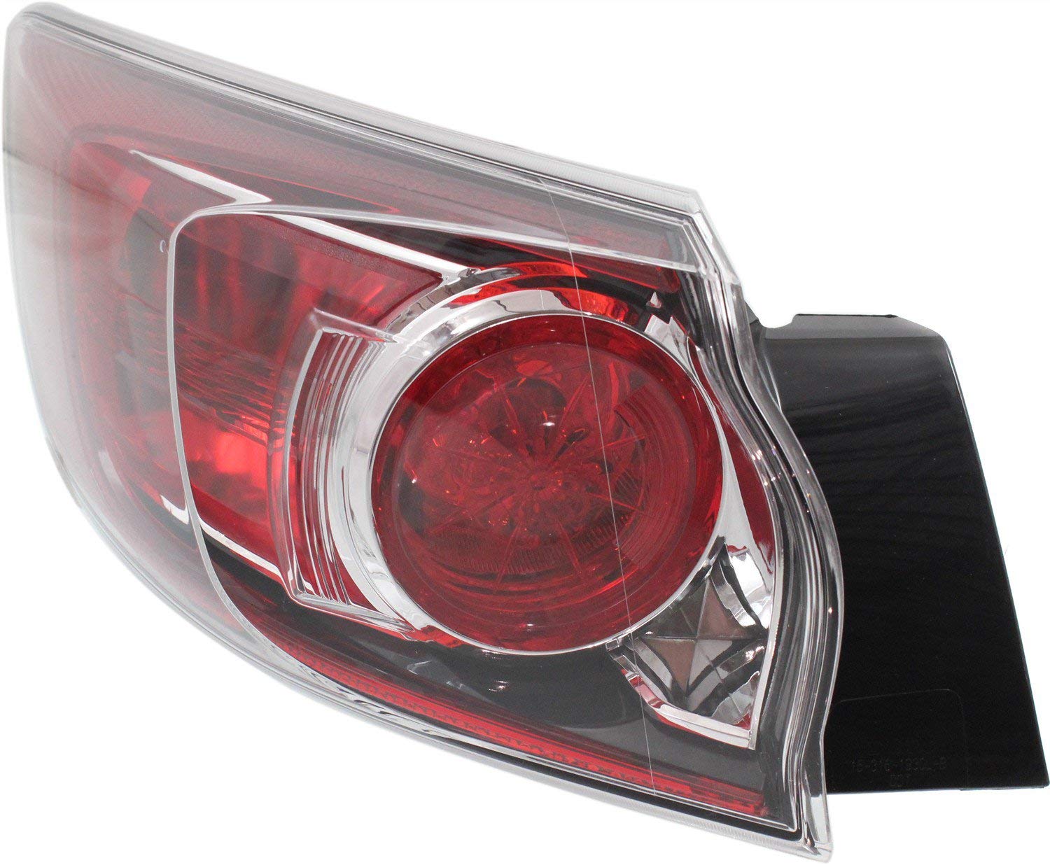 Garage-Pro 2-Piece Tail Light Set Compatible with 2010-2013 Mazda 3 Hatchback - Halogen Bulbs Included - Driver & Passenger Side - Body Mounted Standard Type - Perfect for Night Driving & Vehicle Safety Enhancement