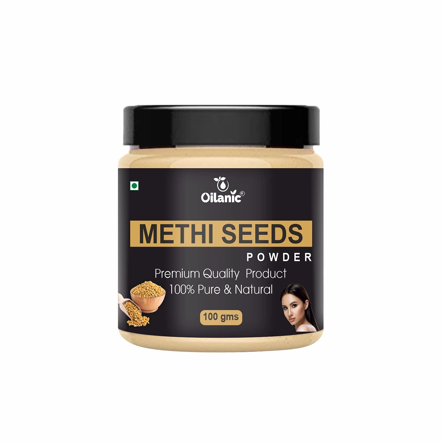 Oilanic 100% Pure Natural Fenugreek Seed Powder - 3 Pack (300g) for Healthy Skin & Hair Care | DIY Face Masks, Hair Growth Treatments & Ayurvedic Remedies