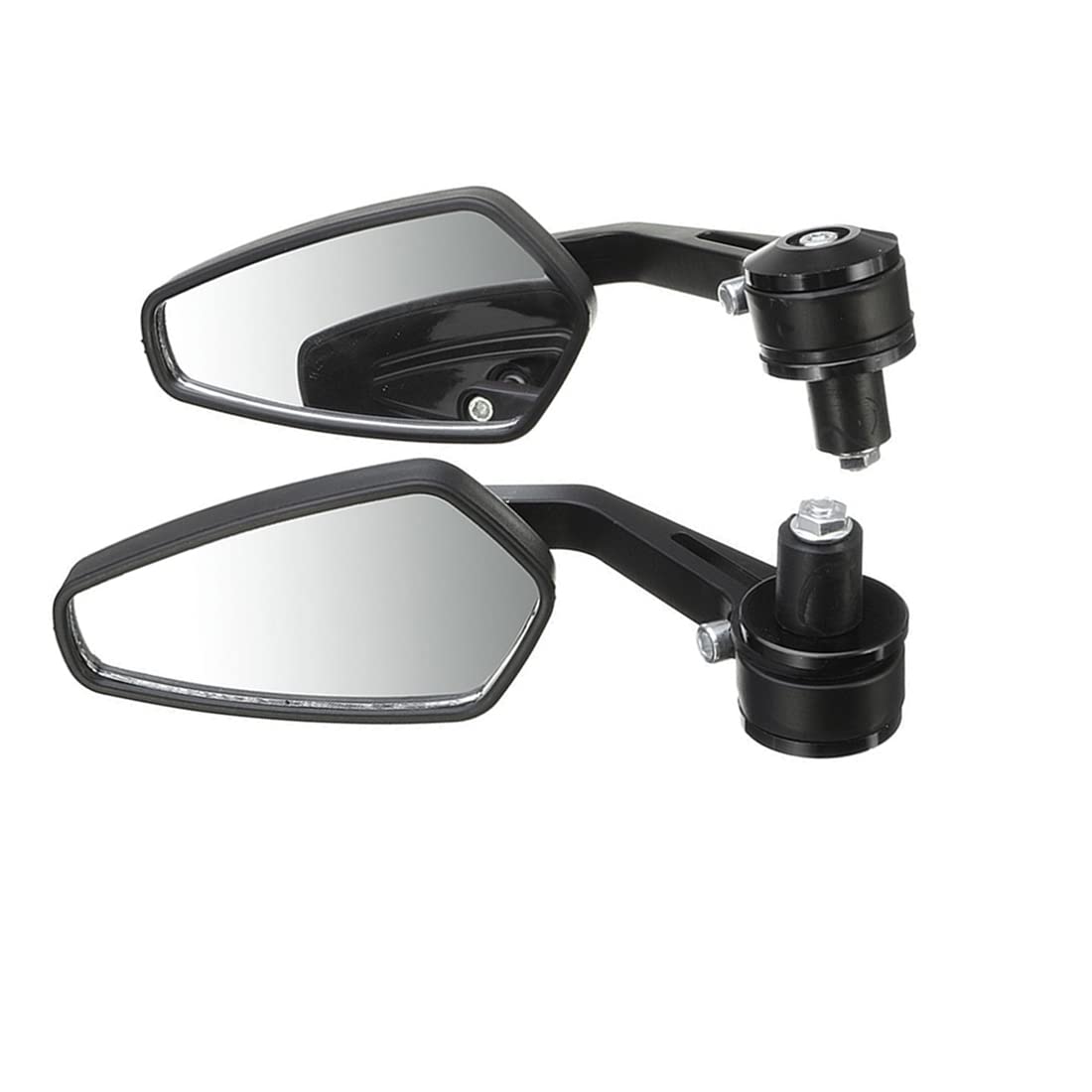 22mm Black Oval Motorcycle Handlebar Rearview Mirror - Universal Fit for Cafe Racer & Bobber Bikes - Durable Side Mirror for Enhanced Road Safety (Perfect for Urban Commuting & Highway Riding)