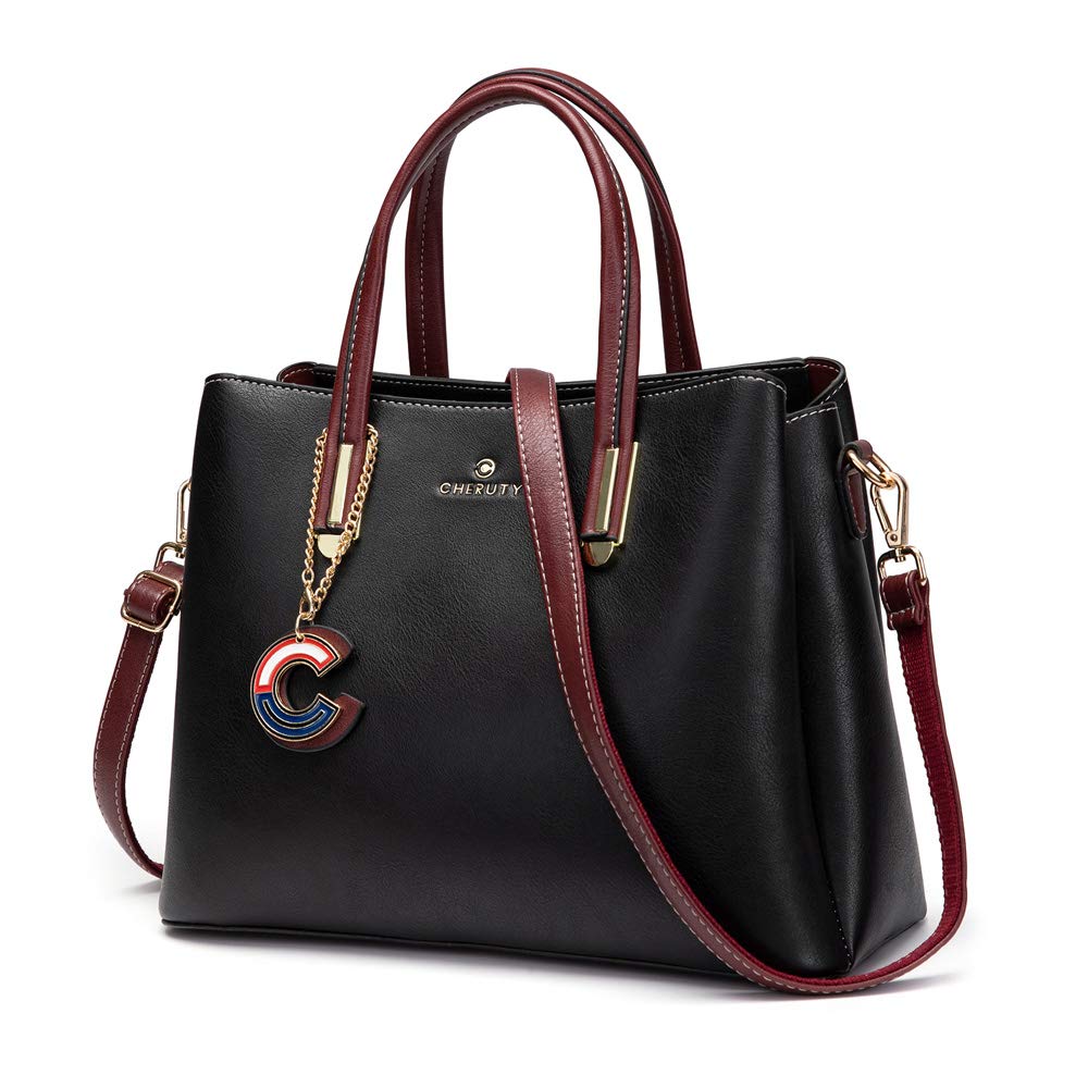 Cheruty Women's Leather Shoulder Tote Bag - Designer Handbag with Zipper Closure for Work, Travel & Everyday Use | Fashionable Satchel Purse for Women
