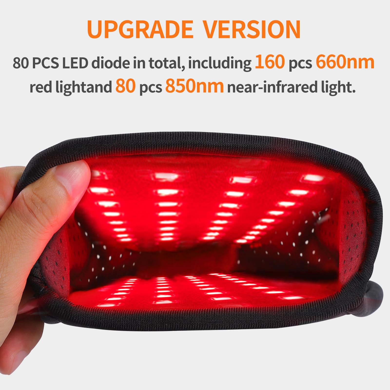 DGXINJUN Cordless Red Light Therapy Device - FDA Cleared Portable Near Infrared Light Therapy for Hand, Fingers & Palm Pain Relief - Wireless, Wearable & Rechargeable with 4000mAh Battery - Perfect for Arthritis, Carpal Tunnel & Joint Pain at Home or On-the-Go
