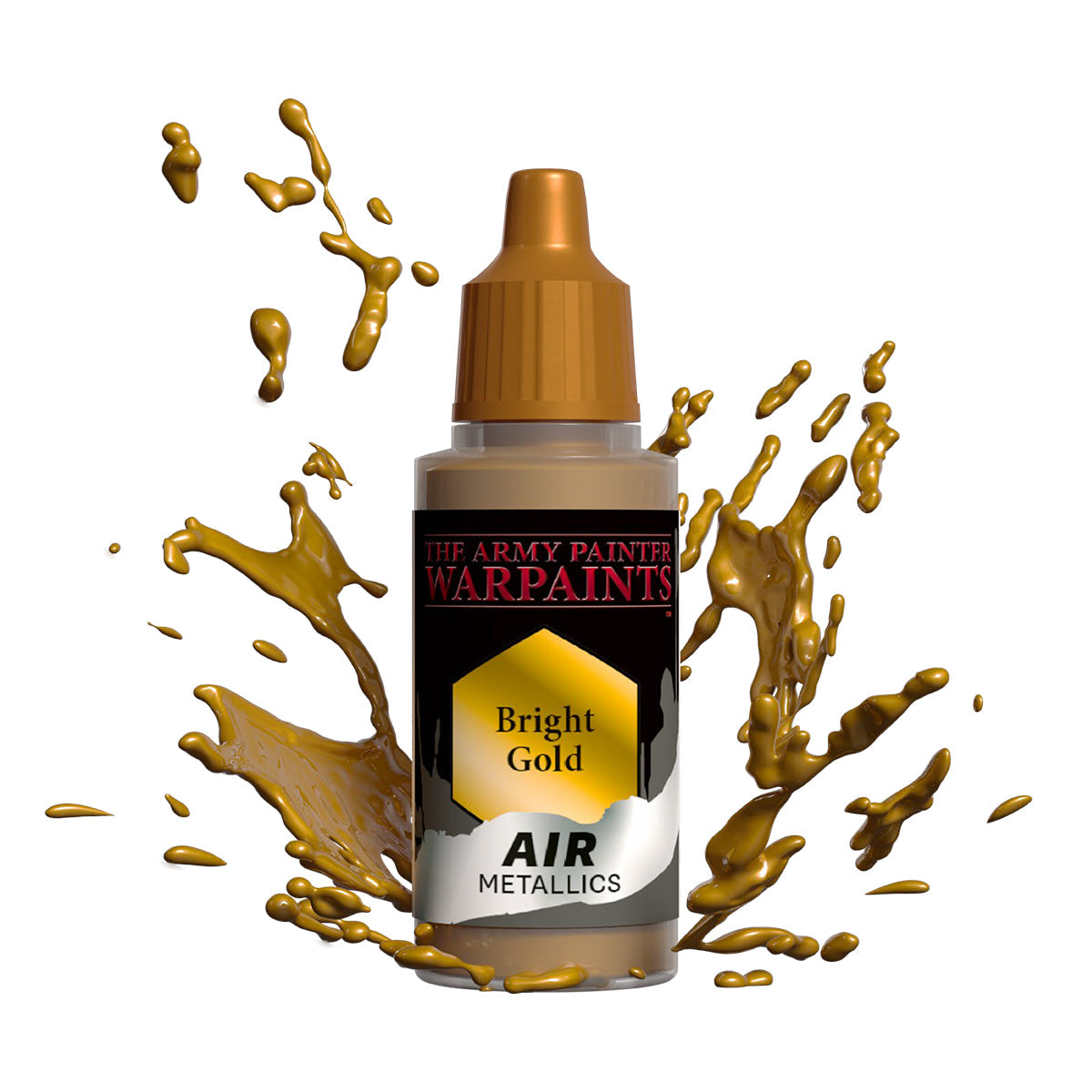Warpaints Air Metallics: Bright Gold Metallic Paint for Miniatures & Models - Perfect for Warhammer, D&D, and Cosplay