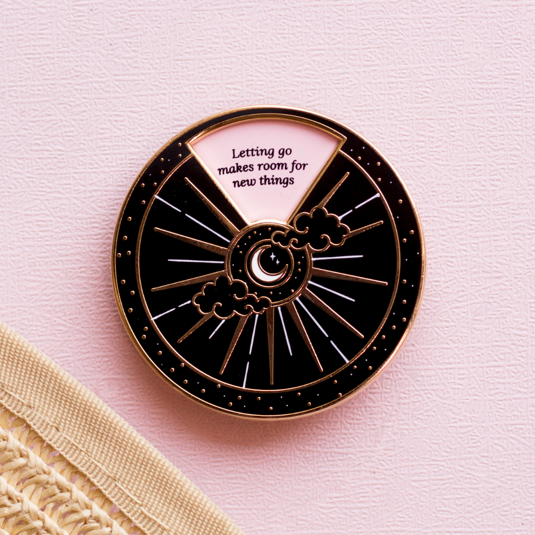 Bold Affirmations 2 Interactive Spinner Enamel Pin - Motivational Jewelry for Daily Inspiration & Self-Care - Perfect for Backpacks, Jackets, and Gift Giving