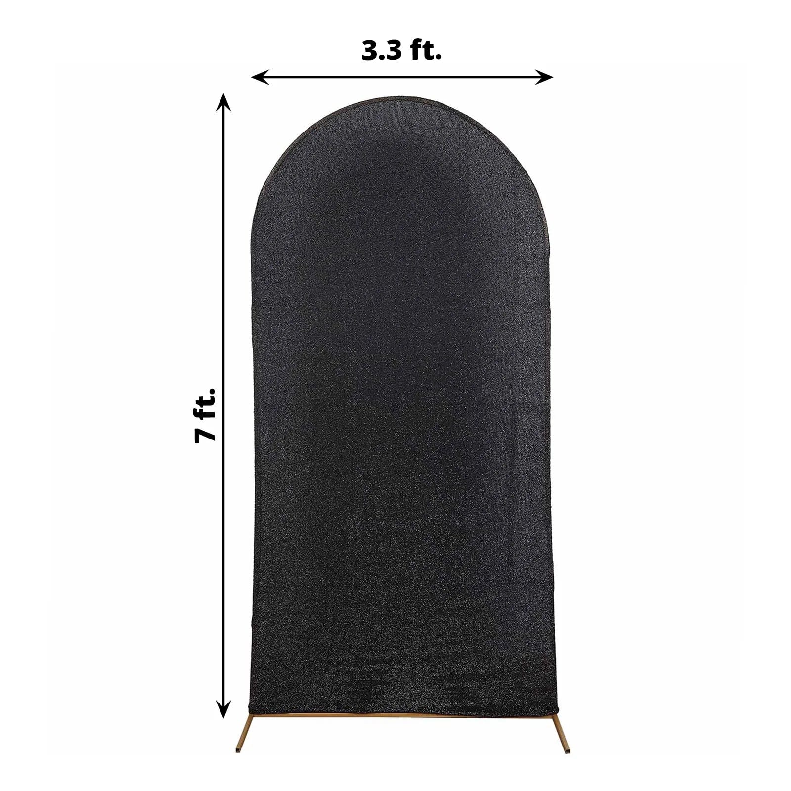Metallic Fitted Spandex Round Wedding Arch Backdrop Stand Cover - Elegant Ceremony Decor for Weddings, Parties & Photo Shoots