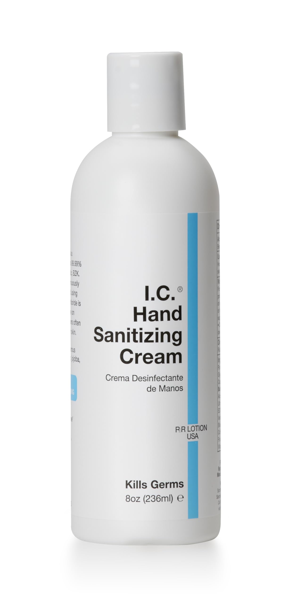 Alcohol-Free Hand Sanitizing Lotion - Kills 99.9% of Germs for Up to 4 Hours | 8oz Travel Size | Perfect for Office, School & On-The-Go Hygiene