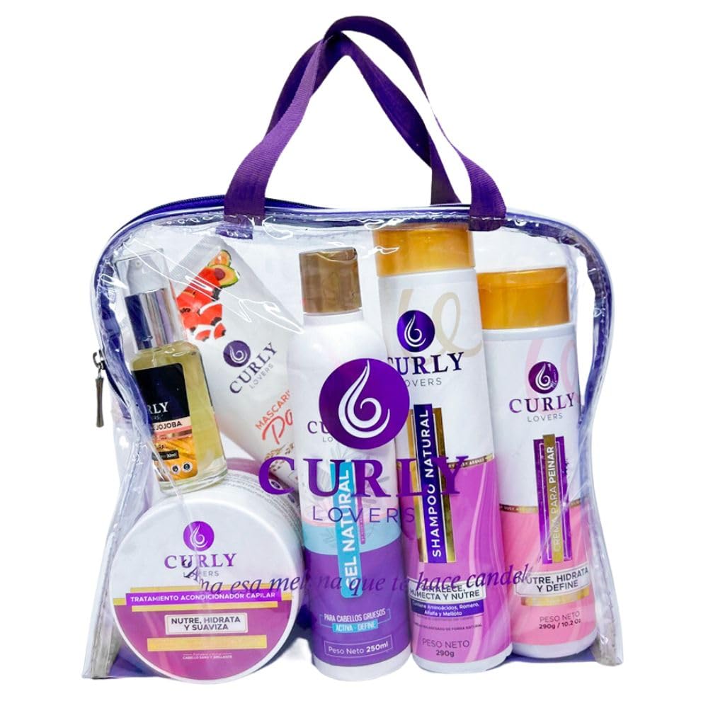 RUUFE 6-Pack Curly Hair Care Set - Shampoo, Styling Cream, Treatment, Gel, Jojoba Oil & Mayonnaise Mask for Defined Curls | Hydrating & Nourishing Hair Products for Curly & Wavy Hair | Perfect for Daily Styling & Deep Conditioning