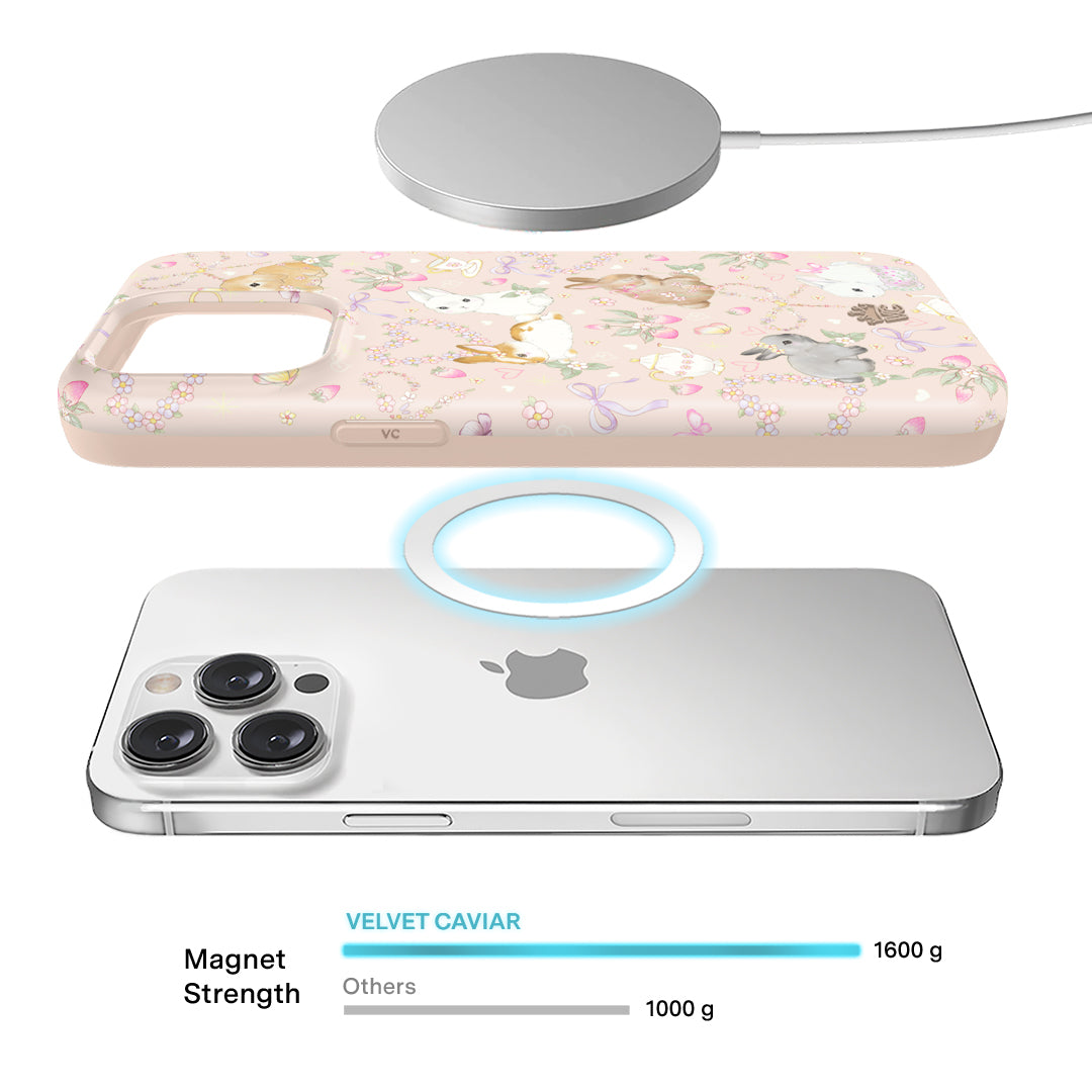 Cute Bunny & Bow iPhone Case - Adorable Animal Design Protective Cover for iPhone 13/12/11/XR/XS - Perfect Gift for Girls, Teens & Bunny Lovers (Home, School, Office Use)