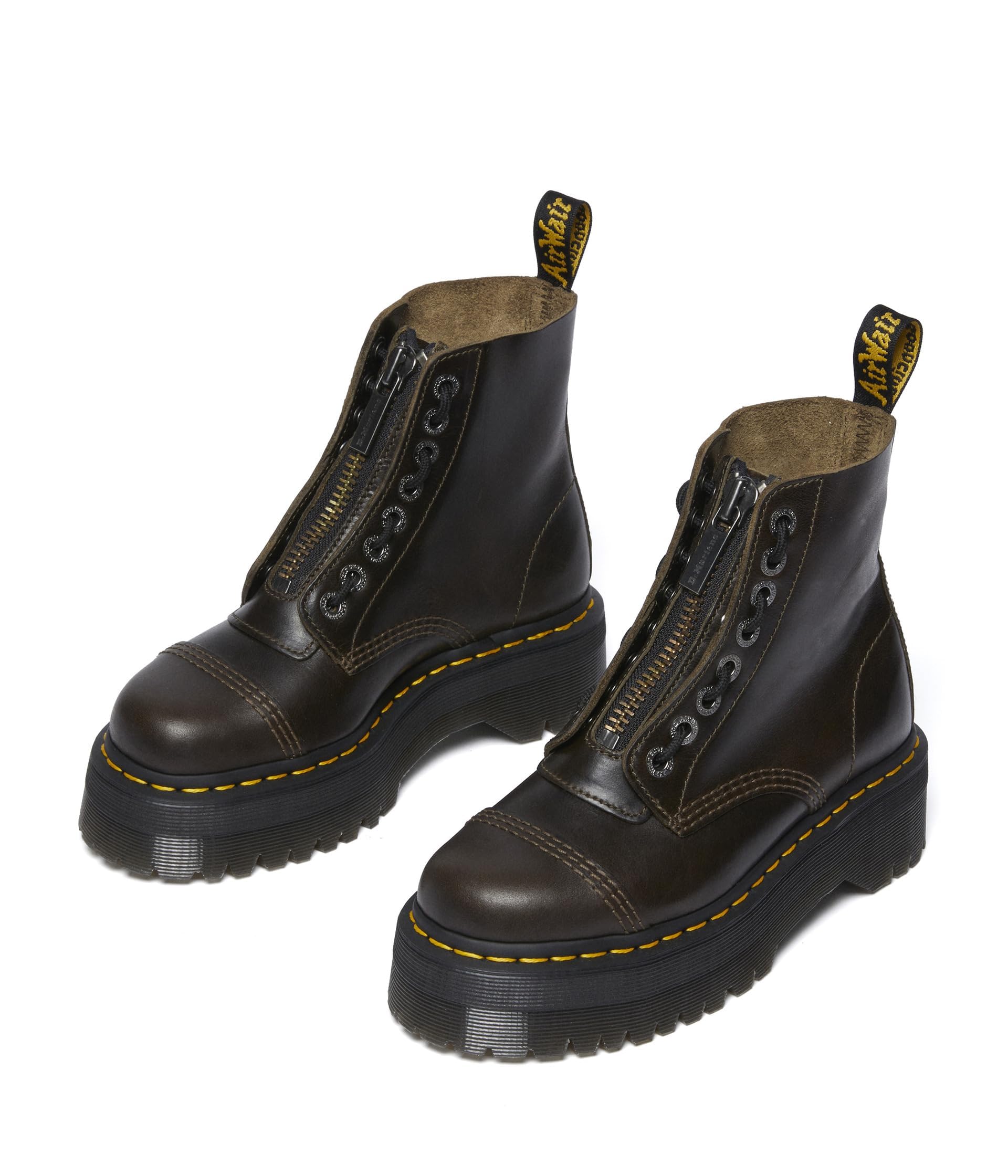 Dr. Martens Women's Sinclair Leather Platform Boots - Chunky Heel Ankle Booties for Women | Perfect for Punk, Goth & Streetwear Outfits