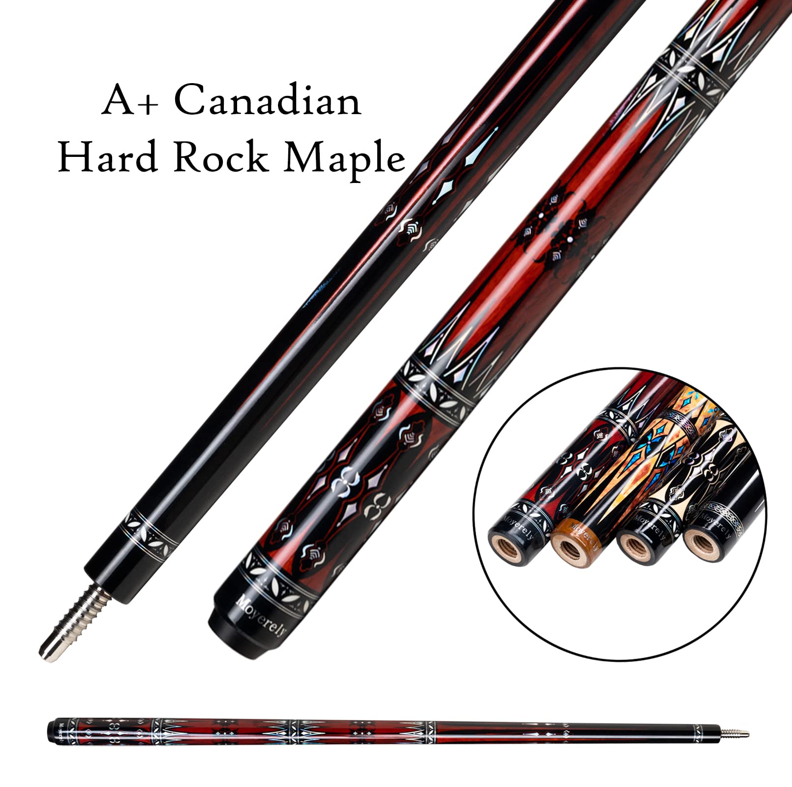 Premium Carbon Fiber Pool Cue Stick - 11.8mm & 12.5mm Low Deflection Shaft - Professional Billiard Cue with Protective Case - Perfect for Tournament Play & Home Pool Tables