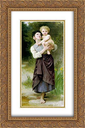 16x24 Gold Ornate Frame with Double Matted Museum Art Print - William Adolphe Bouguereau Painting - Perfect for Living Room, Bedroom & Office Wall Decor