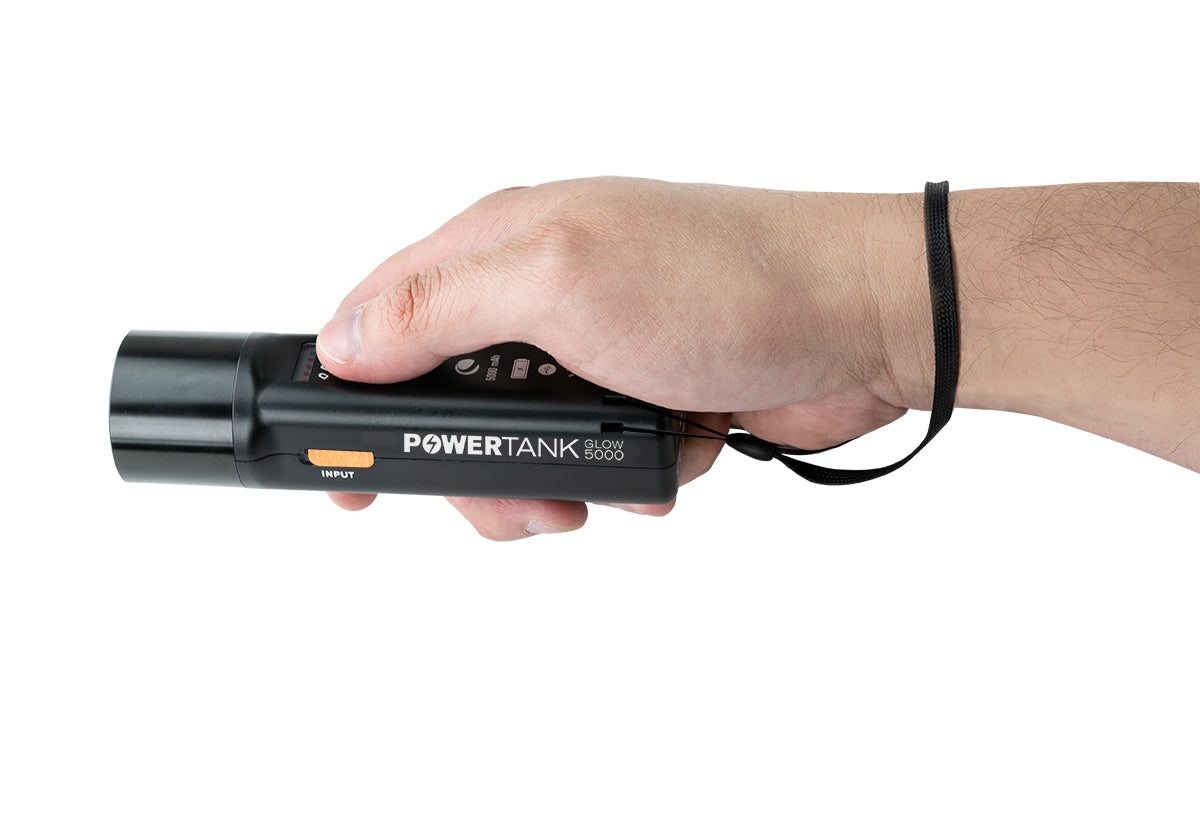 PowerTank Glow 5000 - High Capacity Portable Power Bank with LED Flashlight | Fast Charging for iPhone, Android, Tablets | Perfect for Camping, Travel & Emergency Power Backup