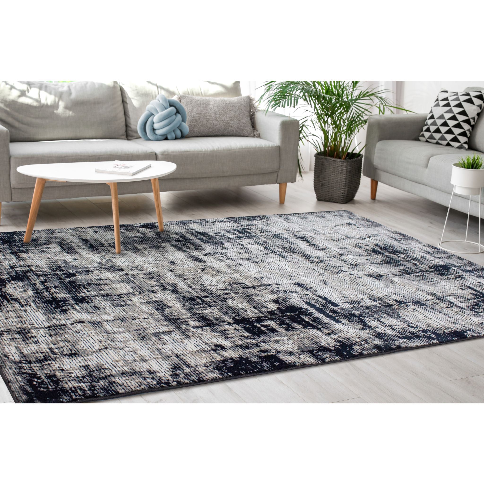 Premium Abbey Area Rug 5'x8' - Soft & Durable Living Room Rug for Home Decor, Bedroom, Office - Easy to Clean & Stain Resistant