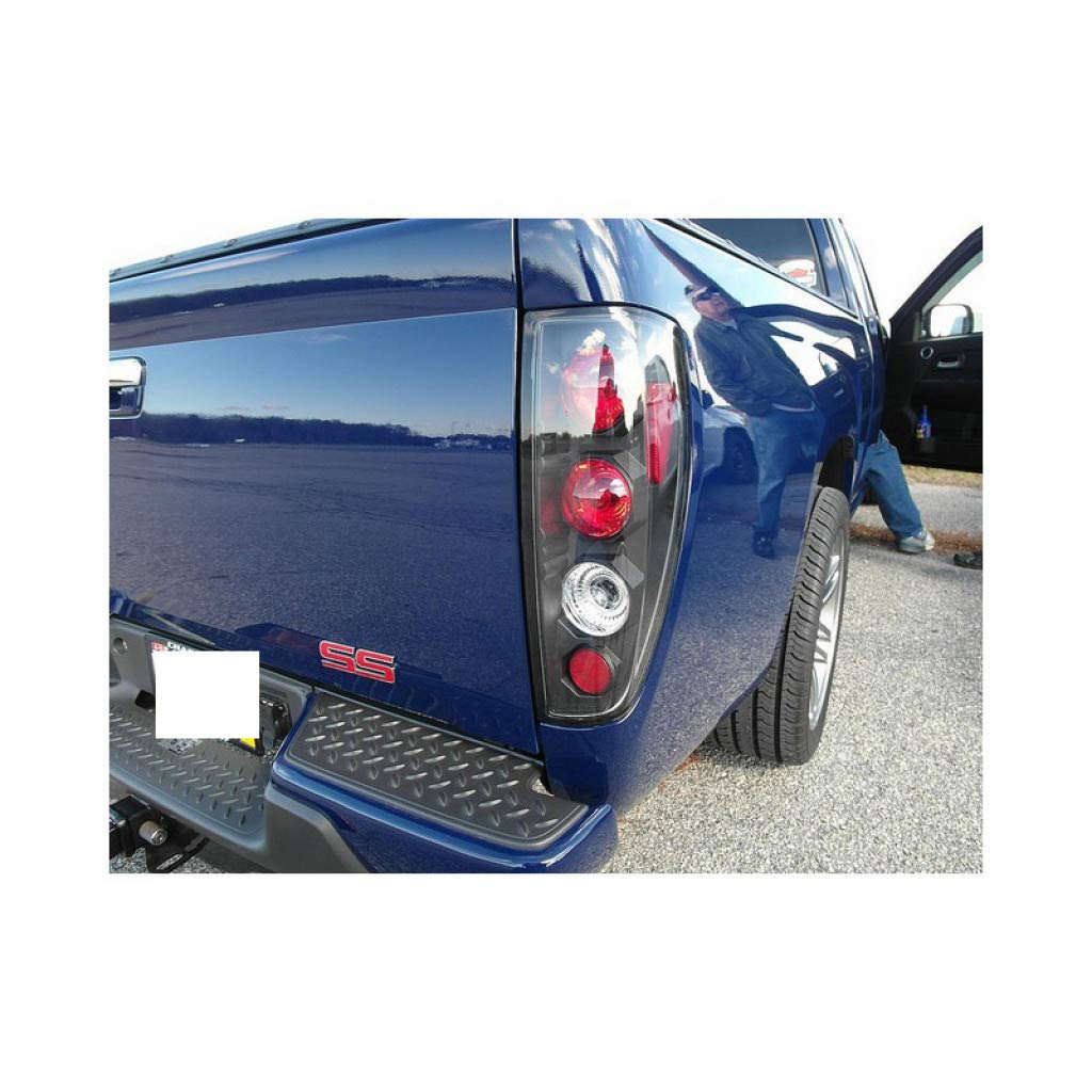 Spyder Euro Style Black Tail Lights for 2004-2012 Chevy Colorado - Pair (5001412) | Sleek Upgrade for Pickup Trucks | Enhanced Night Visibility & Style