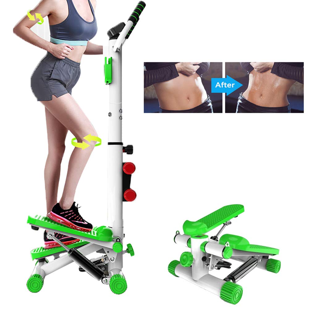 YZU Mini Swing Stepper with LCD Display - Portable Home Fitness Stepper Machine with Handle for Cycling Exercise, Weight Loss & Cardio Workout - Perfect for Home Gym, Office Workout & Small Space Fitness