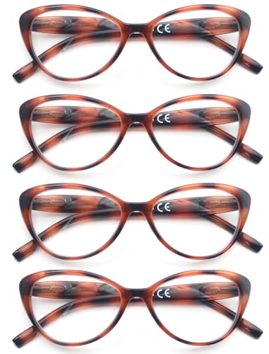 4 Paris of Tortoiseshell Reading Glasses