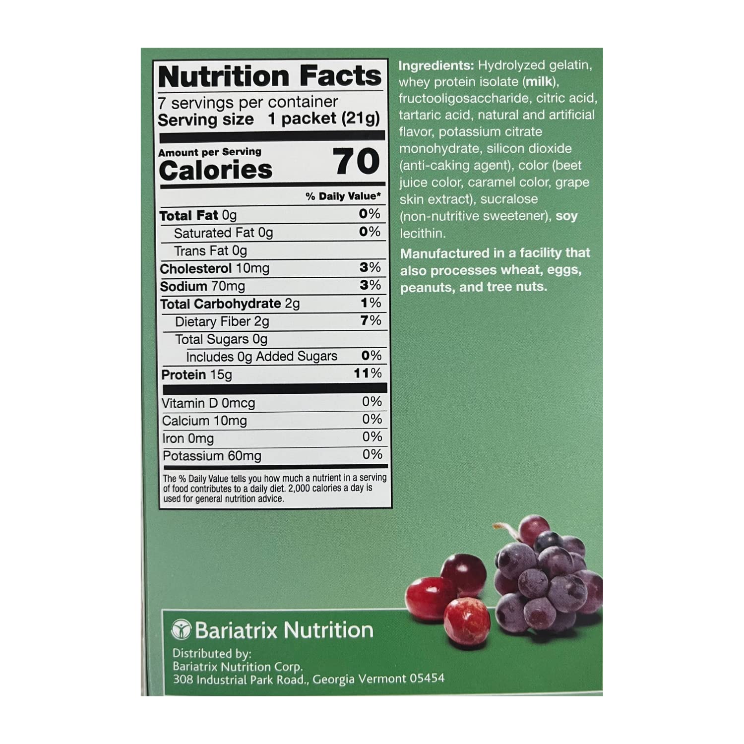 ProtiFit High Protein Powder Drink Mix - 15g Protein, Low Calorie, Sugar Free, Keto & Ideal Protein Compatible, Cranberry Grape Flavor (7 Servings) - Perfect for Post-Workout Recovery & Healthy Weight Management