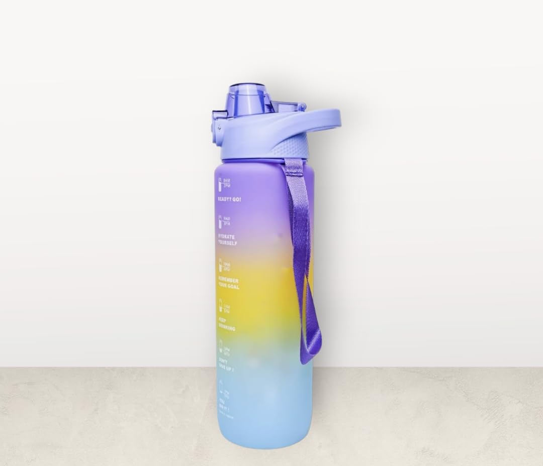 RP_MB_Multi_001 Motivational Water Bottle - 32oz Leakproof Sports Bottle with Inspirational Quotes - Perfect for Gym, College, School, Travel & Outdoor Activities
