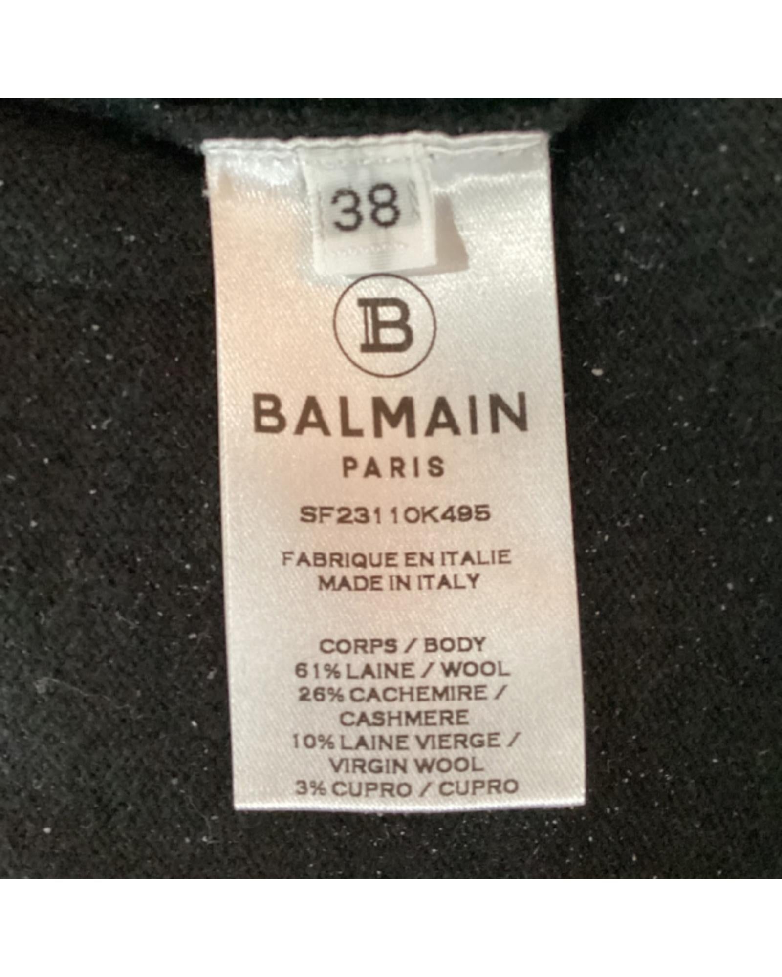 Balmain Logo Cashmere Sweater for Women - Luxury Soft Knit Pullover for Fall & Winter - Perfect for Office, Parties & Casual Outfits