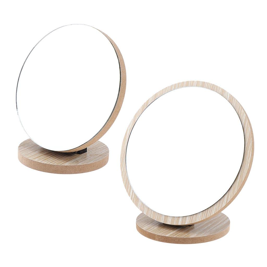 Trendy Folding HD Cosmetic Mirror - 17cm Compact Travel Makeup Mirror with Light, Portable Desktop Vanity Mirror for Home & Travel | Perfect for Makeup Application, Skincare Routine & Salon Professionals