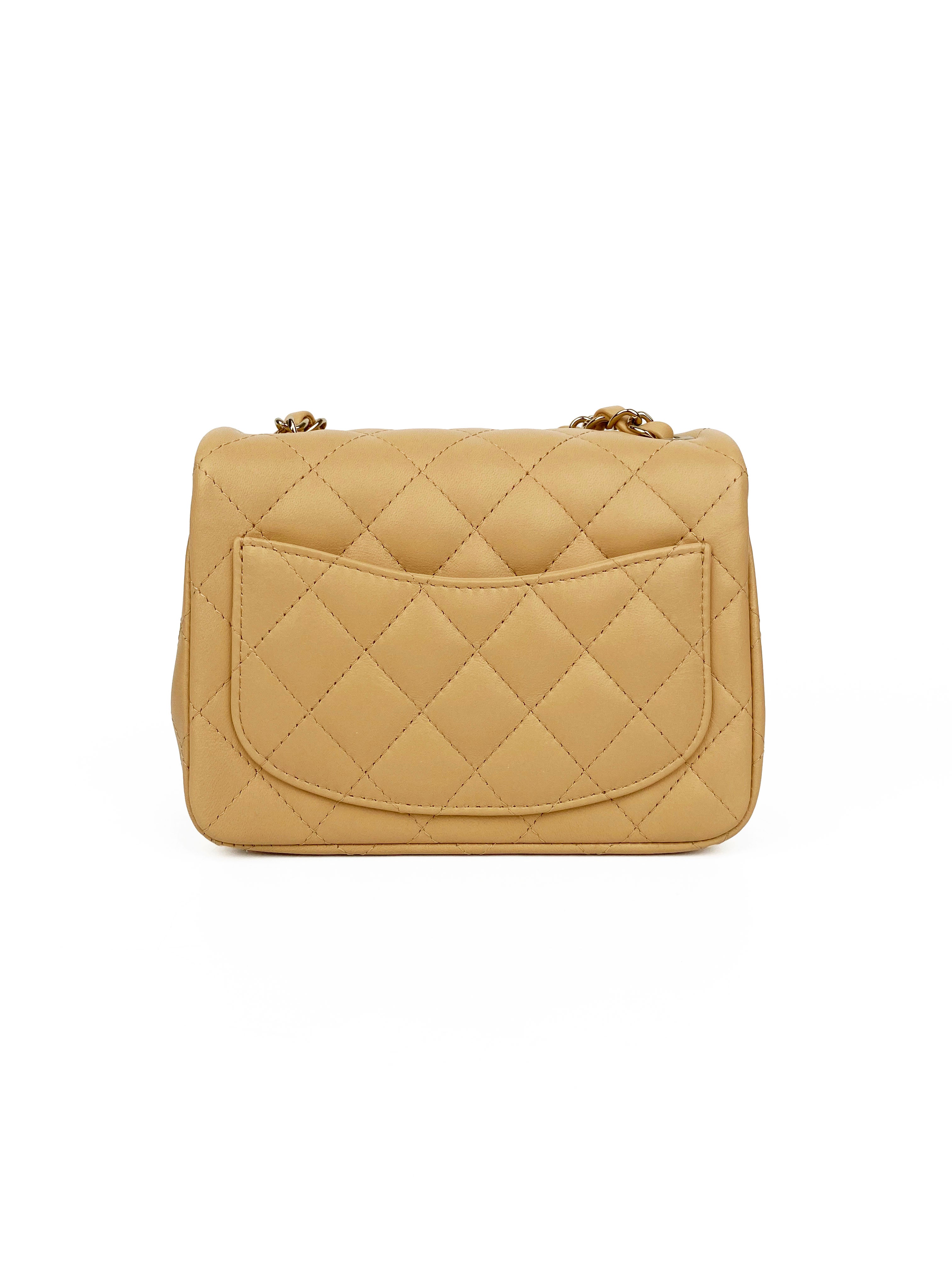 Chanel Small Square Nude Flap Bag - Luxury Designer Crossbody Purse for Women | Perfect for Evening Parties, Date Nights & Special Occasions