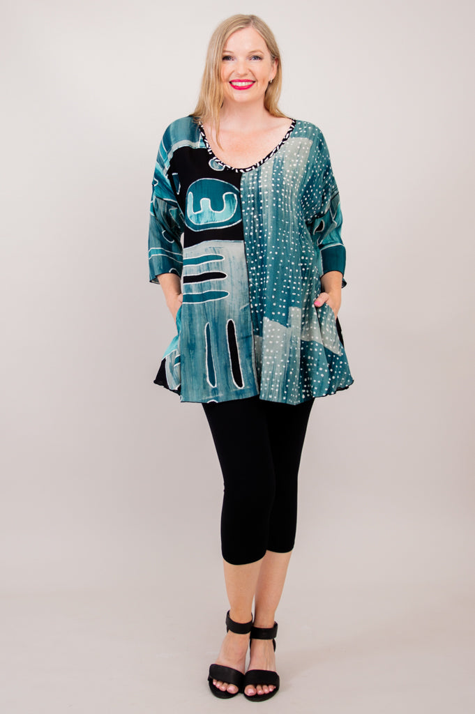 Gayle Top - Stylish Mumbai Abstract Print Blouse for Women | Perfect for Casual Outings, Parties & Festive Occasions