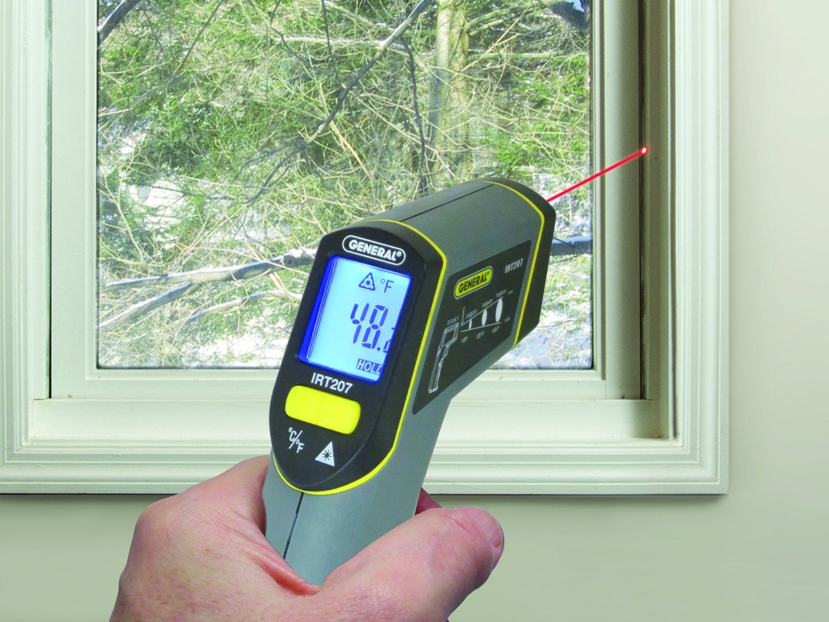 General Tools Non-Contact Digital Laser Temperature Gun - Infrared Thermometer for Cooking, BBQ, Pizza Oven, Engine, HVAC (-4°F to 608°F/-20°C to 320°C) - Perfect for Home, Kitchen, Automotive & Industrial Use
