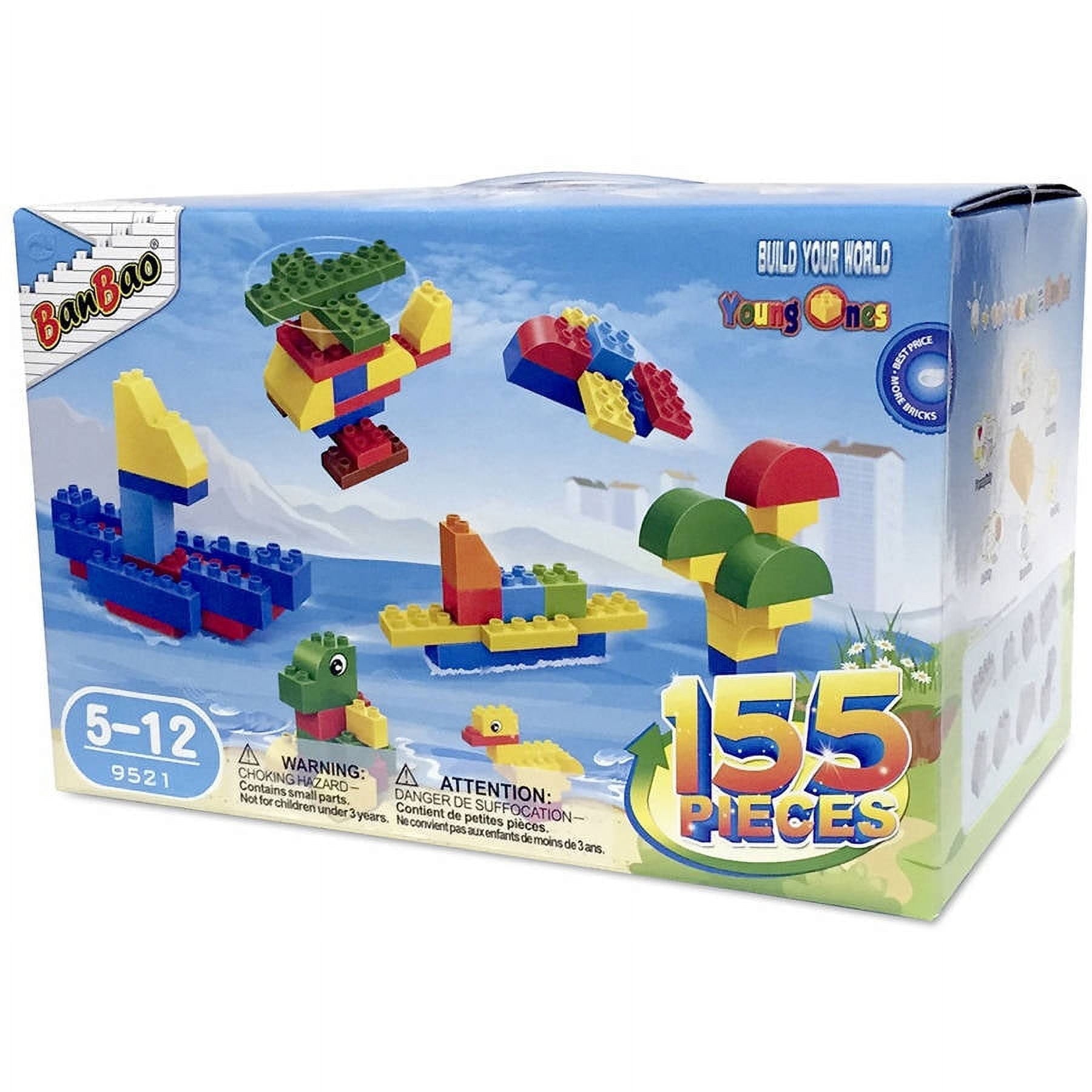 BanBao Young Ones 155 Piece Building Blocks Set - Creative Construction Toy for Kids - STEM Learning & Fun Creations - Perfect for Birthday Gifts & Classroom Activities