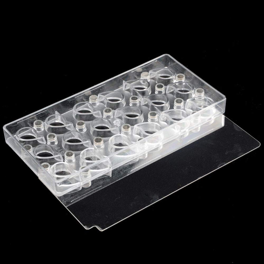 Premium Polycarbonate Chocolate Transfer Sheet Mold - DIY Handmade Magnetic Chocolate Candy Mould for Baking, Cake Decorating & Candy Making - Drip Shaped Design (19348) - Perfect for Home Bakers, Professional Chefs & Chocolate Lovers